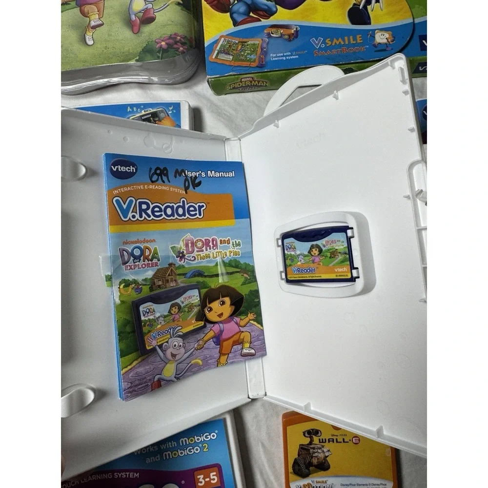 Lot of 11 VTech Games MobiGo V.Smile V.Flash Marvel Dora Toy Story 3 Disney